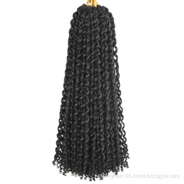 High Temperature Fiber Synthetic Crochet Water Wave Ombre Braiding Hair For Passionate Twist